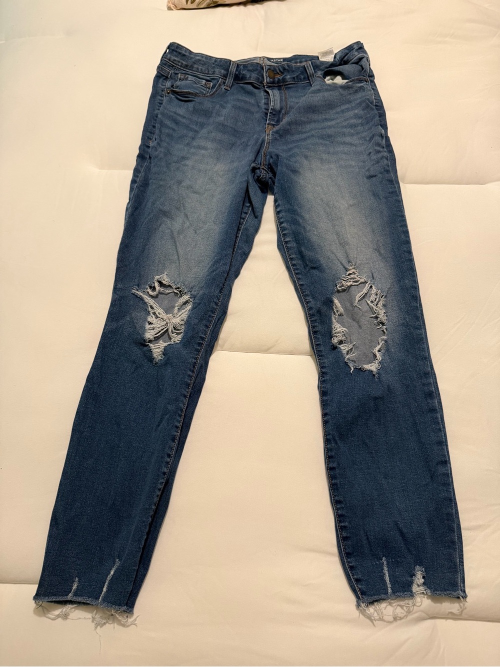 Old Navy Dark Blue Ripped Women's Skinny Jeans